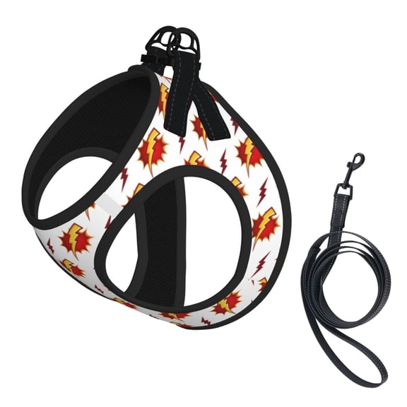 Flash Thunder Pet Leash Vest Small Dogs Cats Puppy Harness With Leash Reflective No Choke Small