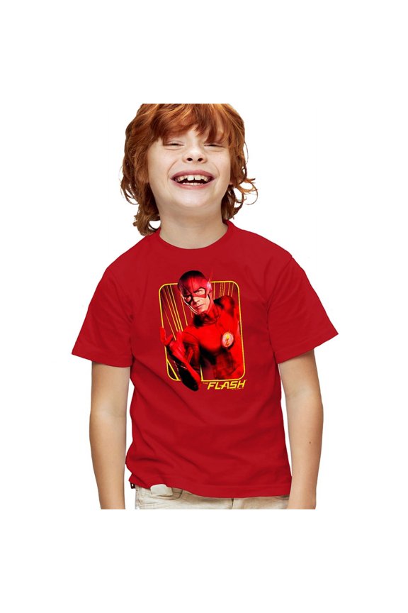 Flash Tv Series Barry Bolts Kids T Shirt (Small) for Youth Toddler Boys and Girls, Red