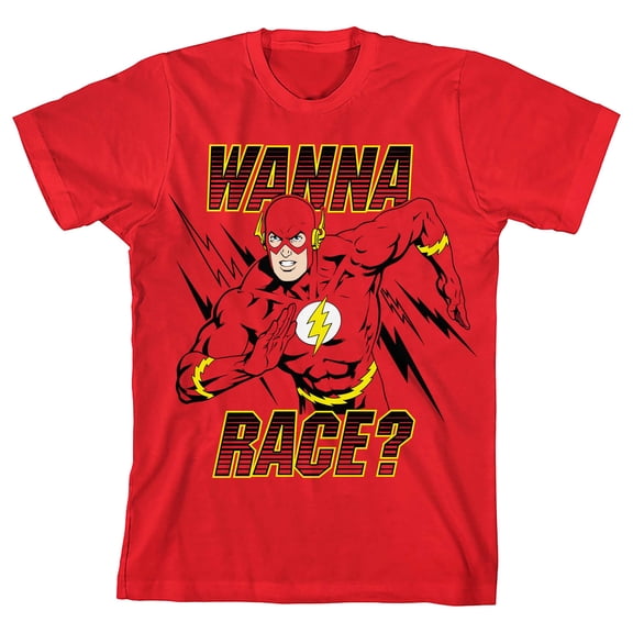 Flash Wanna Race Boy's Red T-shirt-XS