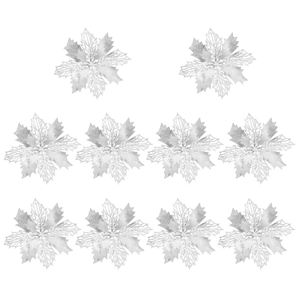 Flash White Snowflake Ornaments Christmas And Winter Decorations Winter