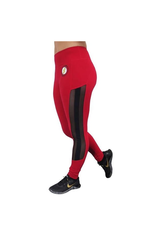 Flash leggflshsymmeshsides-L Flash Women Symbol Active Leggings with Mesh Sides - Large 8-10