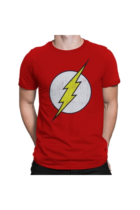 Flash tsflashdistsymM Flash Distressed Symbol Mens T-Shirt - Medium