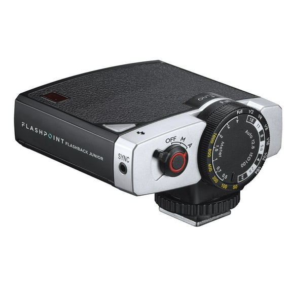 Flashpoint FlashBack Lux Junior Retro Camera Flash (Black), Godox Lux Junior