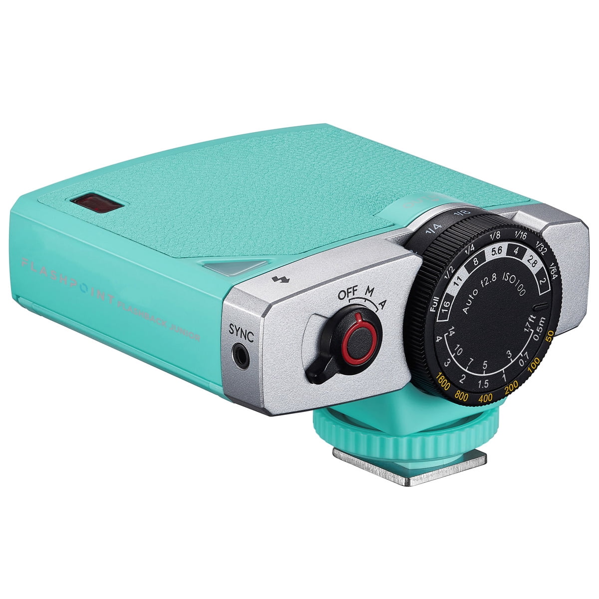 Flashpoint FlashBack Lux Junior Retro Camera Flash (Mint Green), Godox ...