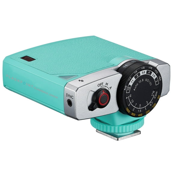 Flashpoint FlashBack Lux Junior Retro Camera Flash (Mint Green), Godox Lux Junior