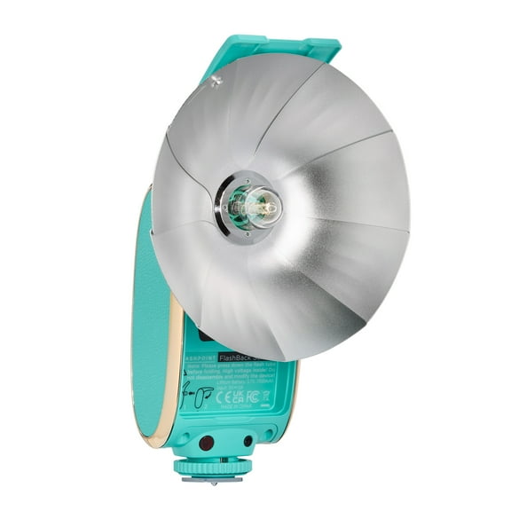 Flashpoint FlashBack Lux Senior Retro Camera Flash (Mint Green), Godox Lux Senior
