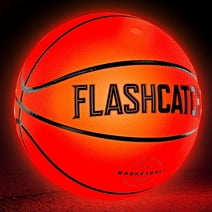 FlashCatch Light Up Basketball - Glow in the Dark Basketball - NO 7 - Sports Gifts For Boys & Girls 8-12+ Year Old - Kids & Teens Gift Ideas - Cool Boy Toys Glowing Ball Night Activity