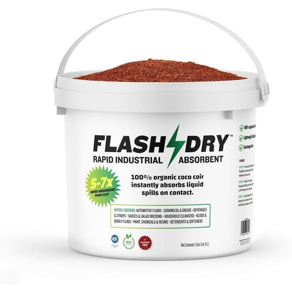 FlashDry Coir Spill Absorbent 100% Organic, Landfill Safe