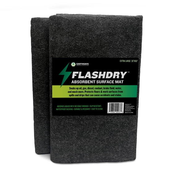 FlashDry 2-Pack Garage Floor Mats, 36"x60"