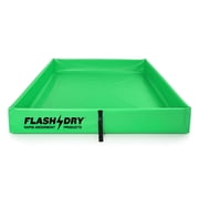 FlashDry Portable Spill Containment Berm, 4 x 4, UV-Resistant PVC, Heavy-Duty, Green