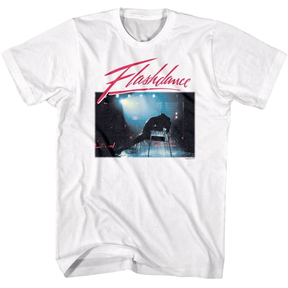 Flashdance Wet Chair Scene Men's T Shirt (White, Adult2XL)
