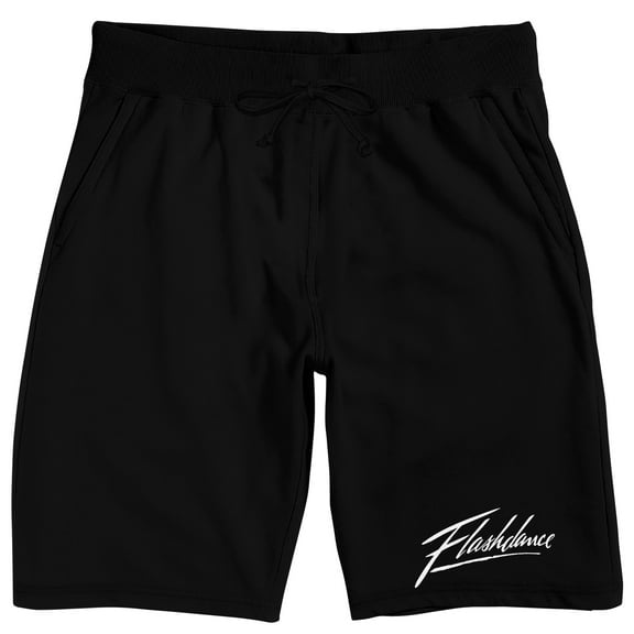 Flashdance Logo Men's Black Sleep Pajama Shorts-Small
