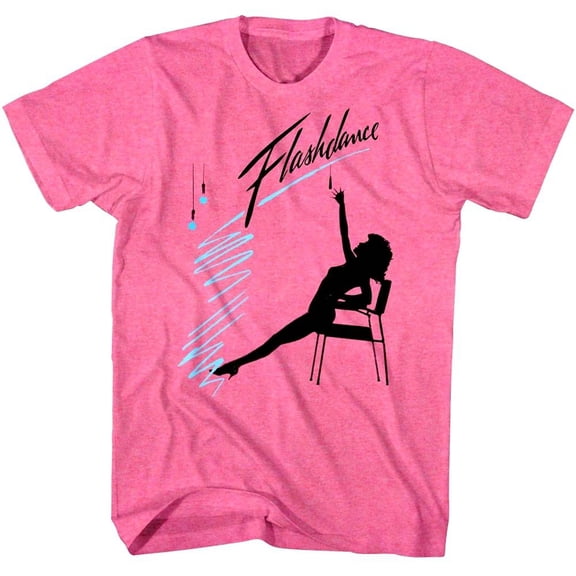 Flashdance Silhouette Chair Dance Men's T Shirt (PinkHeather, AdultS)