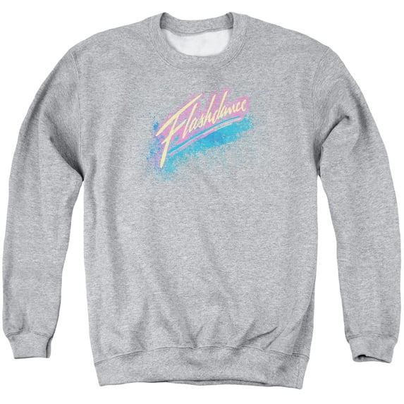 Flashdance Spray Logo Adult Crewneck Sweatshirt Athletic Heather