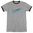 thumbnail image 1 of Flashdance Spray Logo Adult Ringer T-Shirt Heather Black, 1 of 1