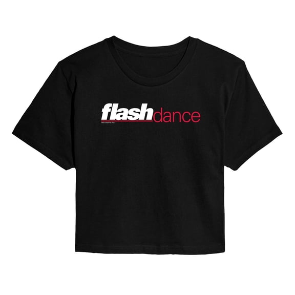 Flashdance - Title Logo - Juniors Cropped Graphic T-Shirt
