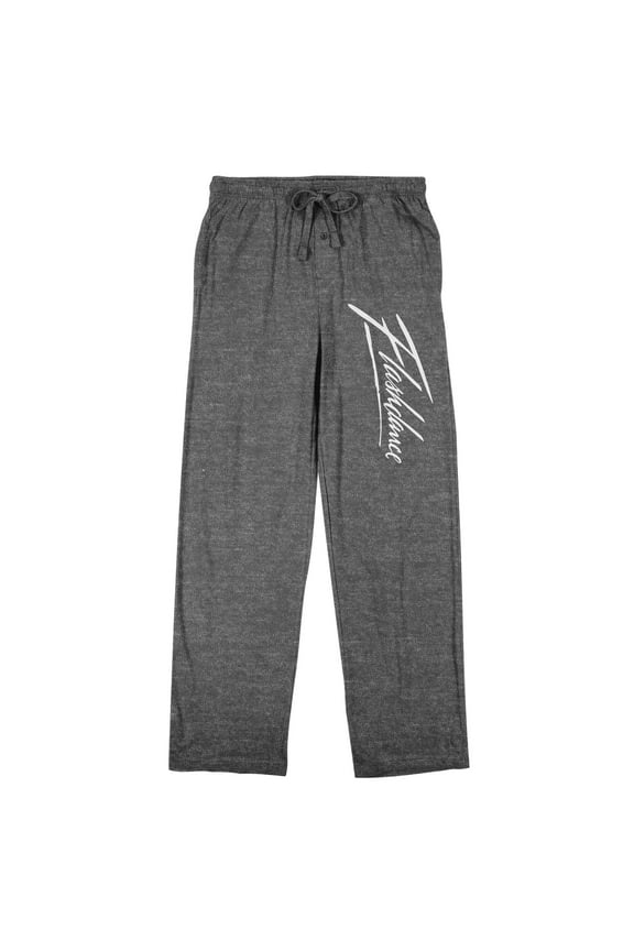 Flashdance Title Logo Men's Heather Gray Sleep Pants-Small