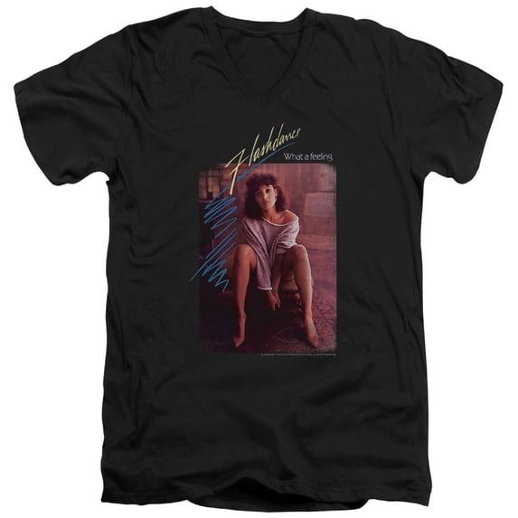 Flashdance - Title - Slim Fit V Neck Shirt - Large