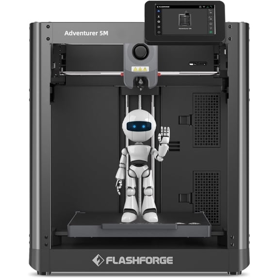 Flashforge 3D Printer Adventurer 5M, 3D Printers for Beginners Home DIY, High Speed Print Size 8.7 x 8.7 x 8.7in, Black