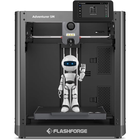 Flashforge 3D Printer Adventurer 5M, 3D Printers for Beginners Home DIY, High Speed Print Size 8.7 x 8.7 x 8.7in, Black