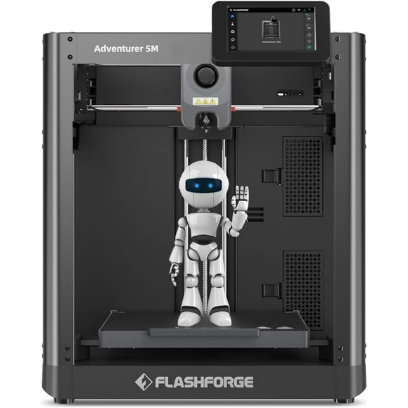 Flashforge 3D Printer Adventurer 5M, 3D Printers for Beginners Home DIY, High Speed Print Size 8.7 x 8.7 x 8.7in, Black