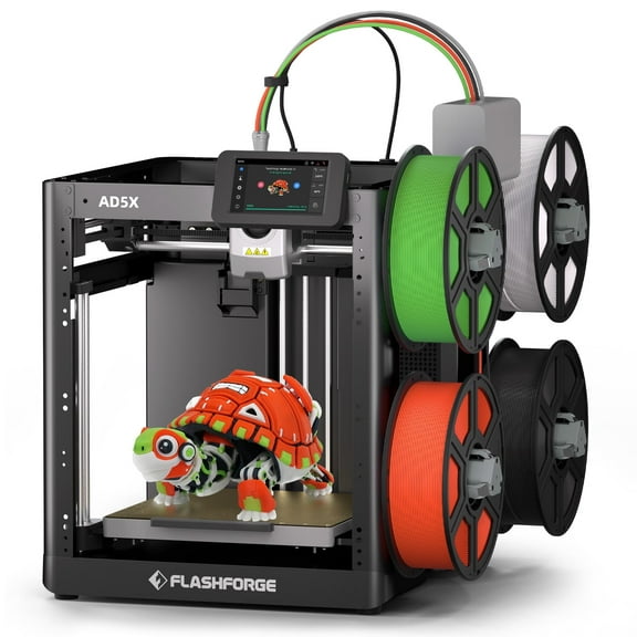 Flashforge AD5X 3D Printer, Multi-Color Printer with Display Screen, 600mm/s High Speed, 1 Count, Black