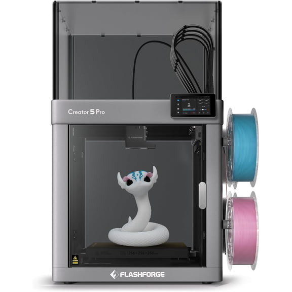 Flashforge Creator 5 Pro 4-Toolheads Multi-Color 3D Printer | 500% Faster, Zero Purge Waste