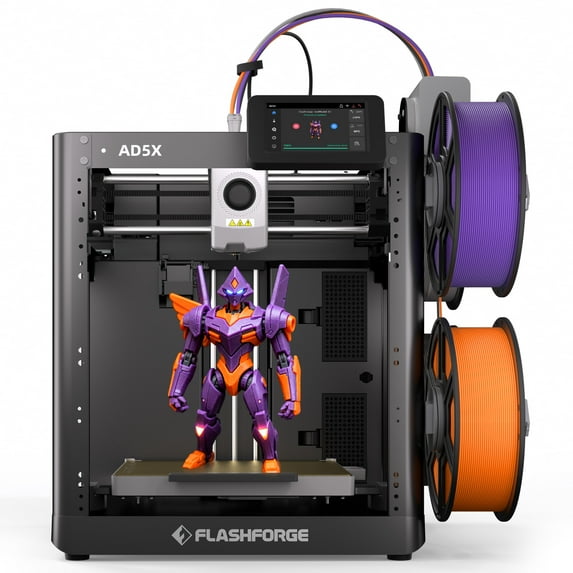 Flashforge AD5X 3D Printer, Multi-Color Printer for Beginners Home DIY, 1Count, 8.7 x 8.7 x 8.7"