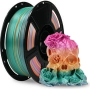 Flashforge Silk PLA Filament 1.75mm, 1KG/2.2lbs Silk PLA 3D Printer Filament, Rainbow Candy