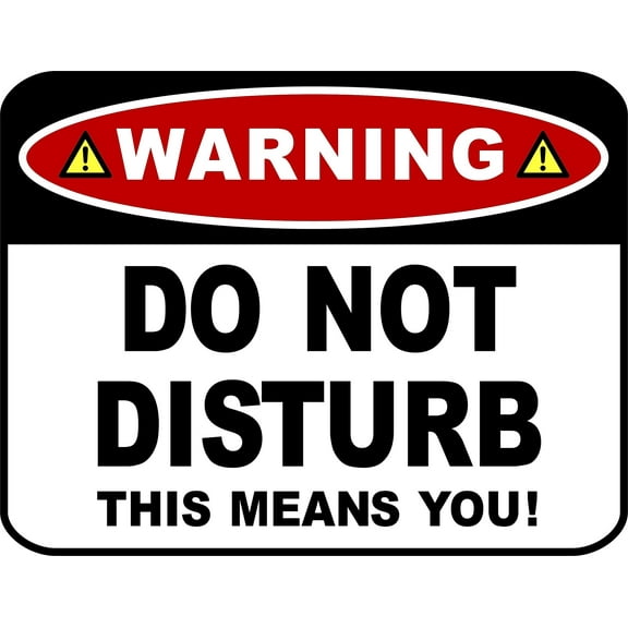 Flashing Blinking Red LED Laminated Funny Sign Warning Do Not Disturb This Means You