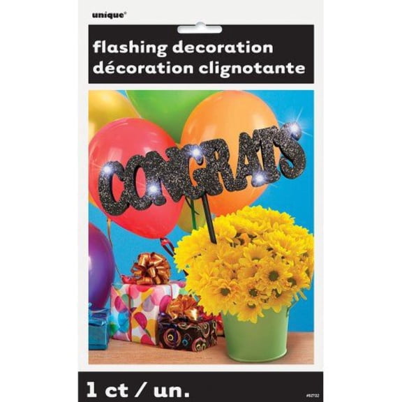 Flashing Congrats Decorative Pick