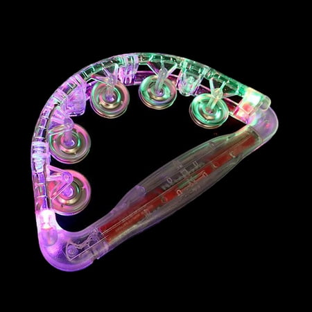 Flashing Handbells Party Flashing Props Neon Toys Tambourine for Christmas New Year Wedding Birthday Cheering Party Dancing