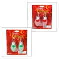 thumbnail image 1 of Christmas Festive Holiday Red Green Light Up Earrings 2 Pair Costume Accessory, 1 of 2