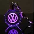 thumbnail image 1 of Flashing Keychain with Car Logo, Laser Engraved Crystal Body w/Colorful LED Light for MAZDA, 1 of 4