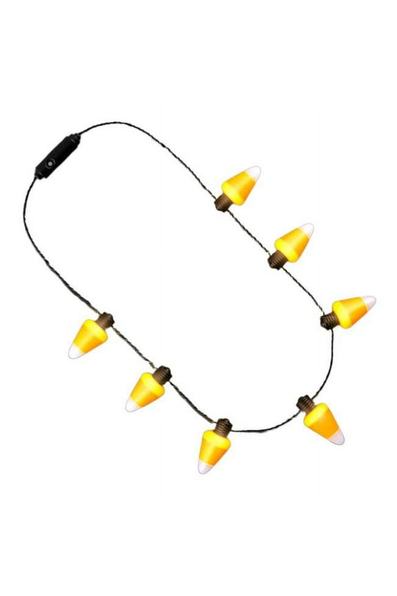 Flashing LED Candy Corn Charm String Necklace