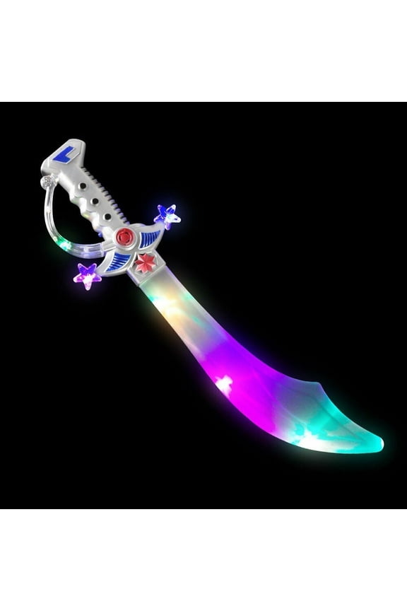 Flashing LED Pirate Light up Sword with Sound Swashbuckler LED Sword