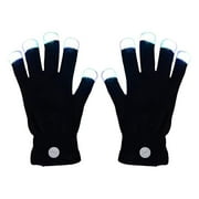 Flashing LED Rave Gloves with Luminous Fingertip Lights,Glow Light Finger Gloves for Parties,Concerts,Clubs,Festivals,Hip-Hop Events,Night Performances,Wearable Light Accessories Gift light up gloves