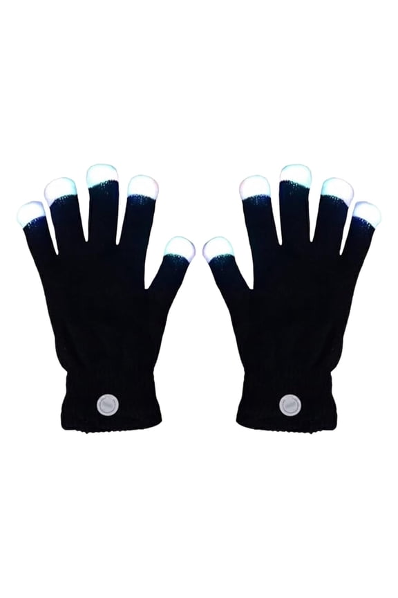 Flashing LED Rave Gloves with Luminous Fingertip Lights,Glow Light Finger Gloves for Parties,Concerts,Clubs,Festivals,Hip-Hop Events,Night Performances,Wearable Light Accessories Gift light up gloves
