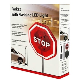 LED Stop Sign Parking Sensor for Garage with Flashing Signal and Adjustable Height