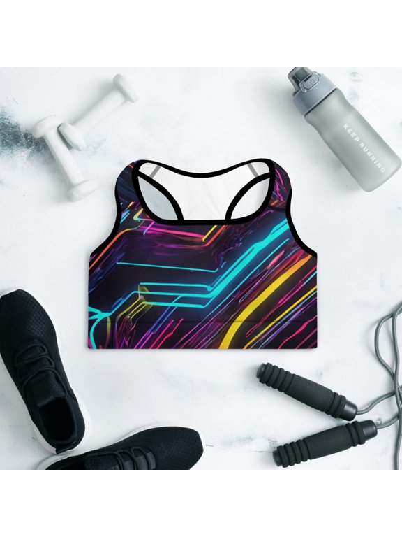 Flashing Lights Padded Sports Bra (XL)