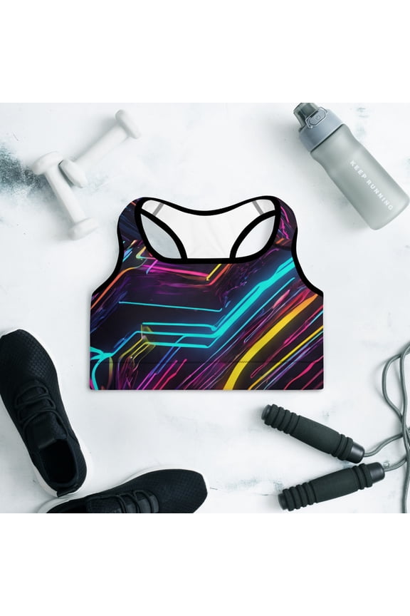 Flashing Lights Padded Sports Bra (XL)