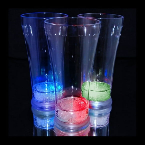 Flashing Panda 12 oz Light Up Pilsner Beer Party Cup Acrylic Flashing Glass LED Multicolor