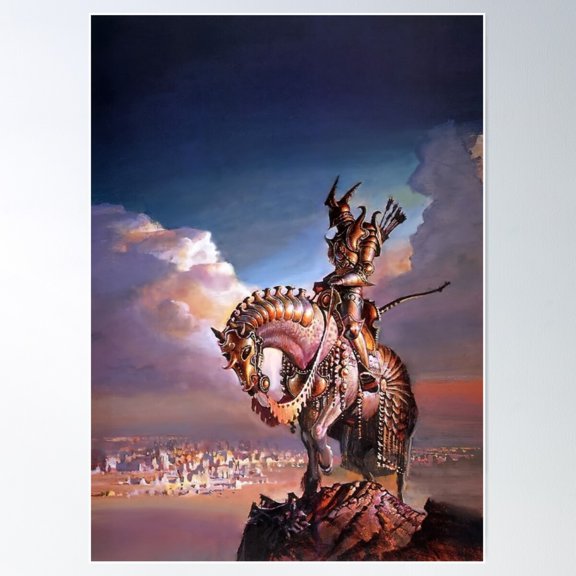 Flashing Swords 1970'S Vintage Sci-Fi Art Poster Wall Art, Modern Wall Decor For Living Room Bedroom, 8x12 UNFRAMED