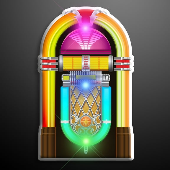 FlashingBlinkyLights 1950's Jukebox Light Up Flashing LED Lapel Pins