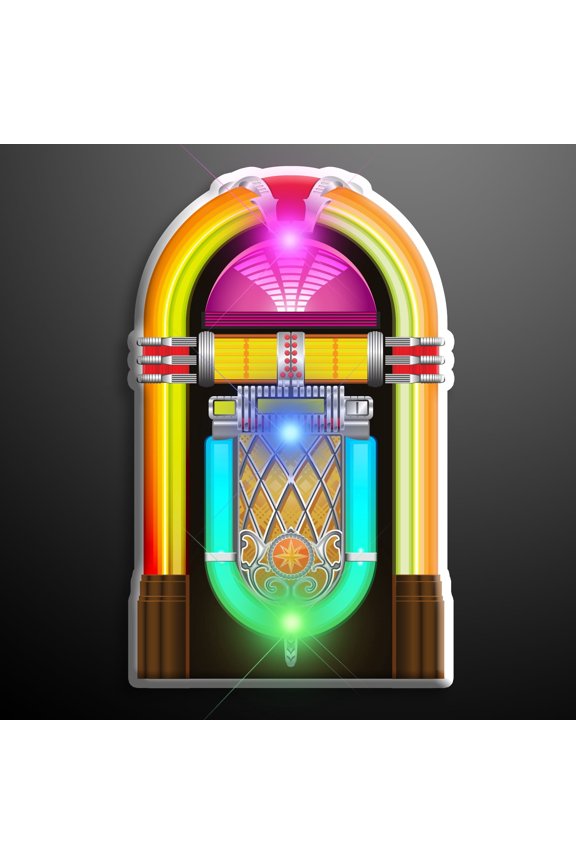 FlashingBlinkyLights 1950's Jukebox Light up Flashing LED Lapel Pins