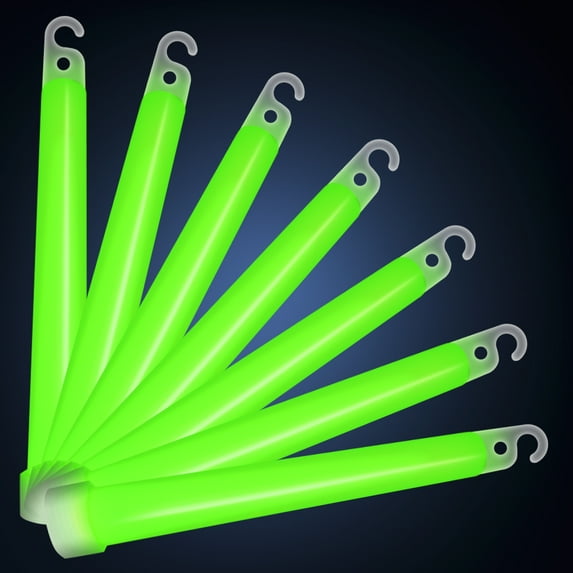 FlashingBlinkyLights 6 inch GREEN Glow Sticks (Box of 25)
