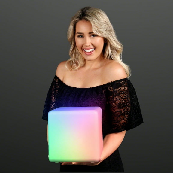 FlashingBlinkyLights 8" Deco Light Cube with Color Change LEDs (Battery Operated)