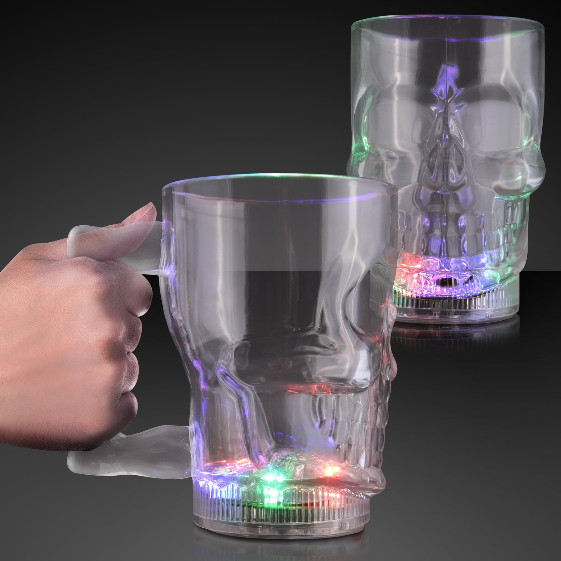 Muke Light FlashingBlinkyLights Big Skull Light Up LED Mug - Walmart.com