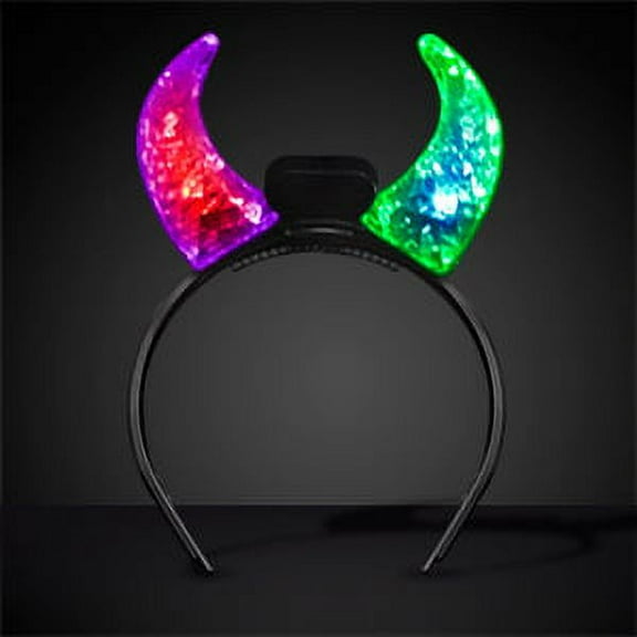 FlashingBlinkyLights Color Change LED Devil Horn Head Band