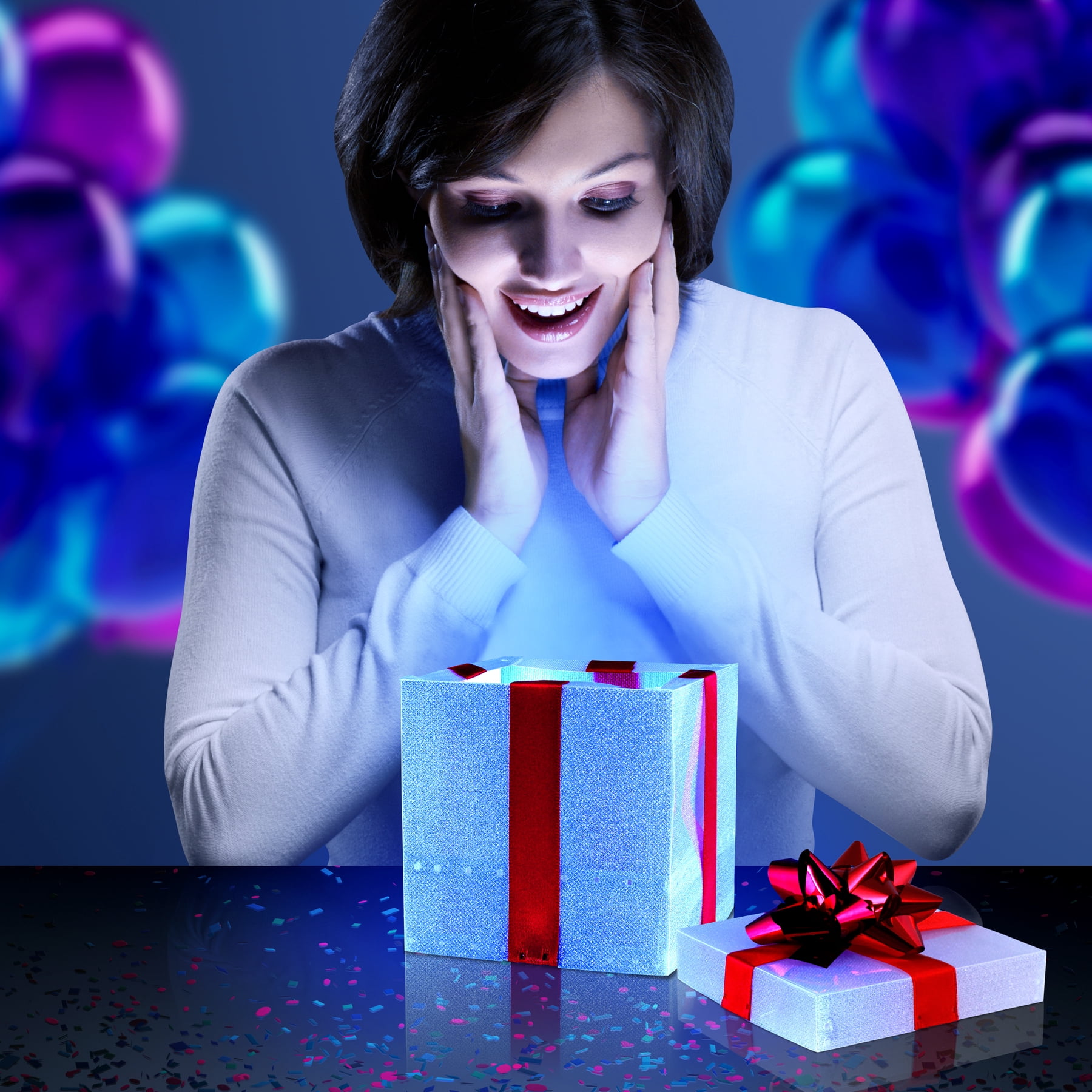FlashingBlinkyLights Color Changing LED Gift Box - Walmart.com